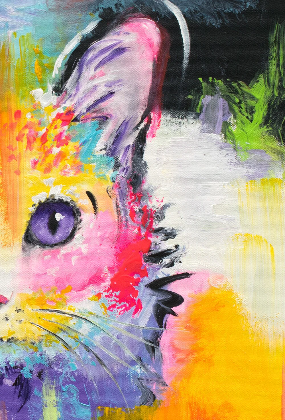 Abstract Cat Print - Meow - Image 3