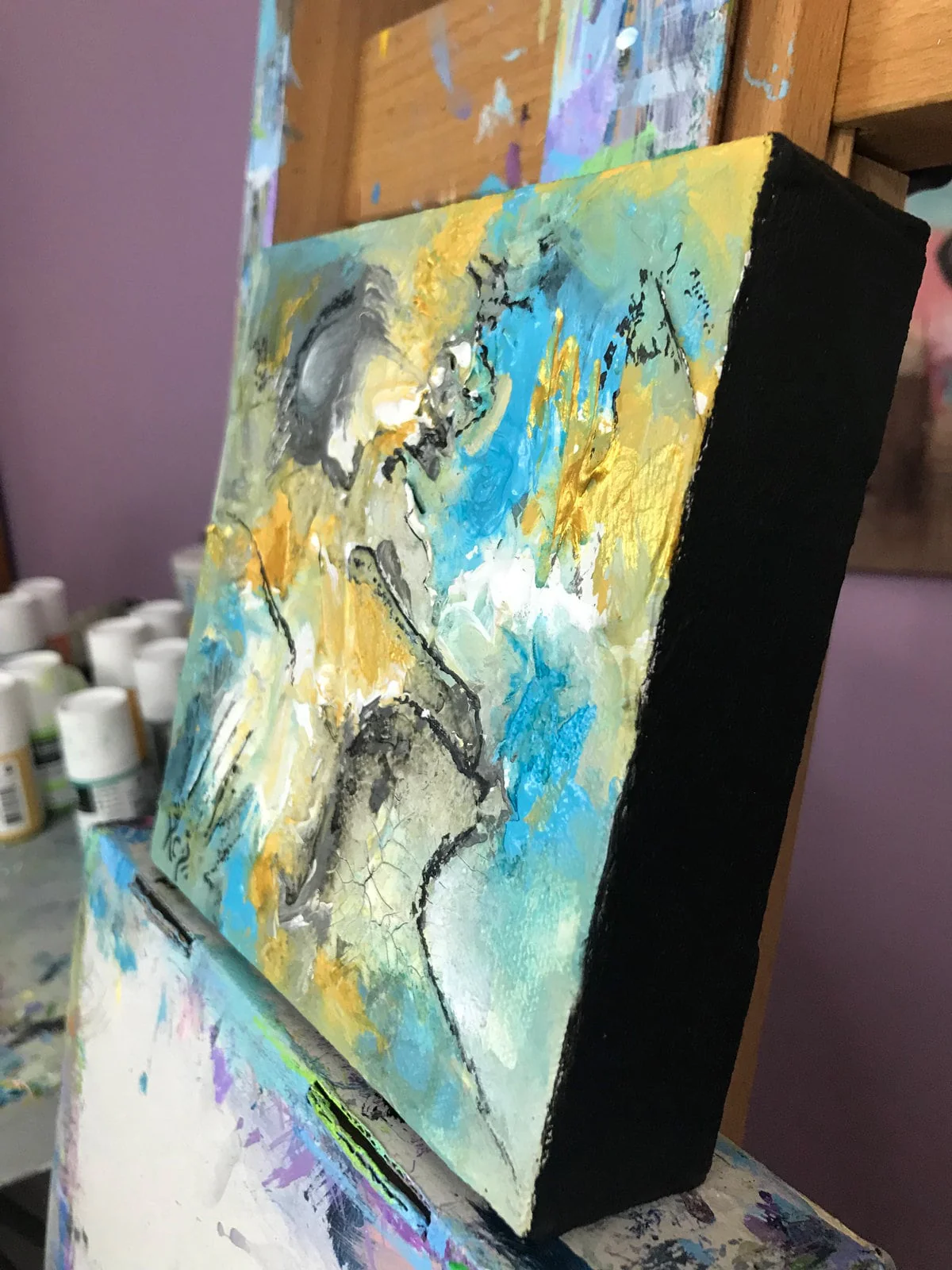 Anticipation Painting - 6x6" - Image 3