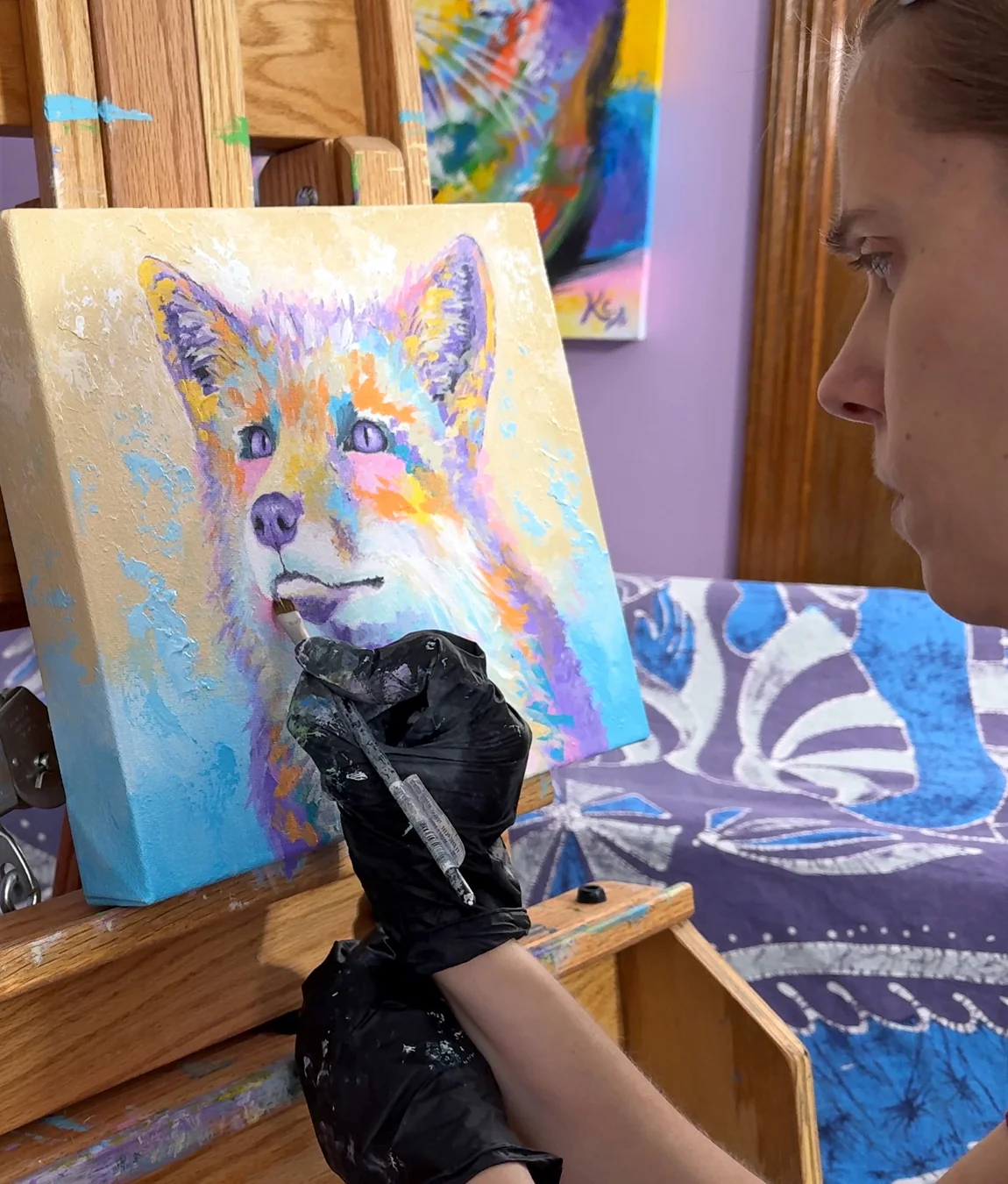Backyard Fox Painting - 11x14" - Image 6