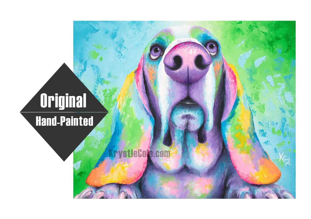 Basset Hound Painting - 22x28"