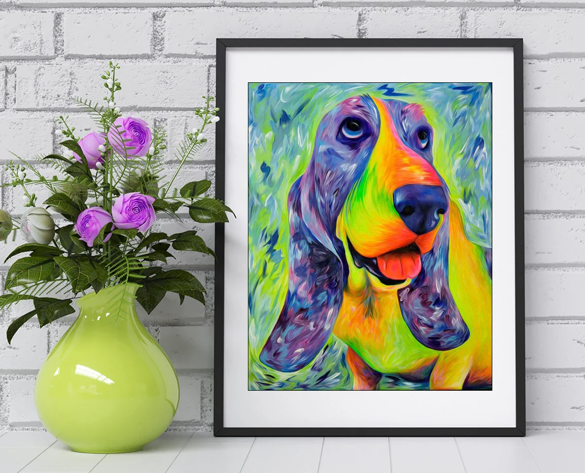Basset Hound Print - Daisy Mable - Image 4