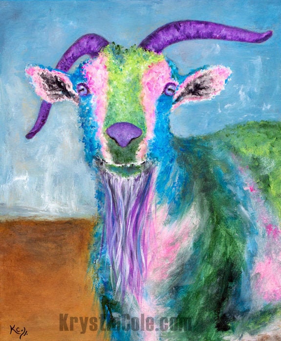 Billy Goat Painting - 20x24" - Image 2