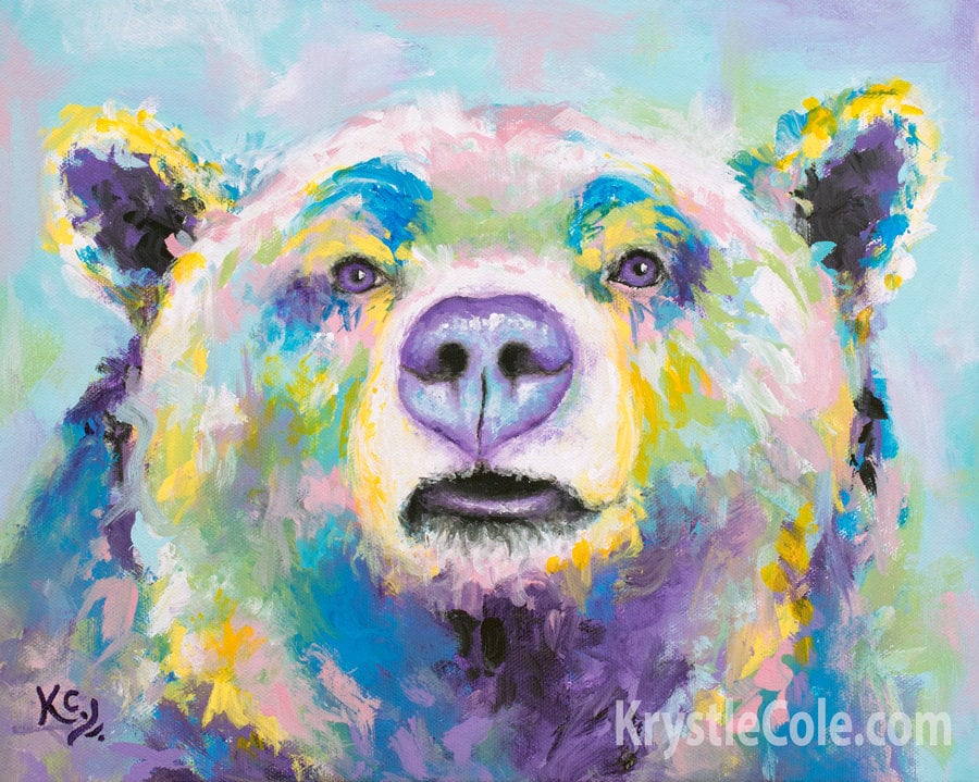 Blue Bear Art Print