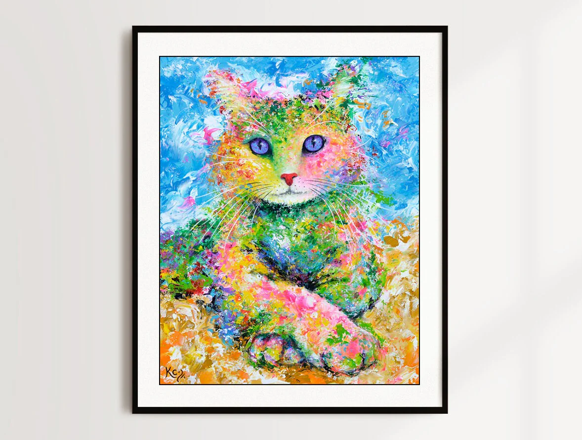 Cat Art Print - Karma - Image 4