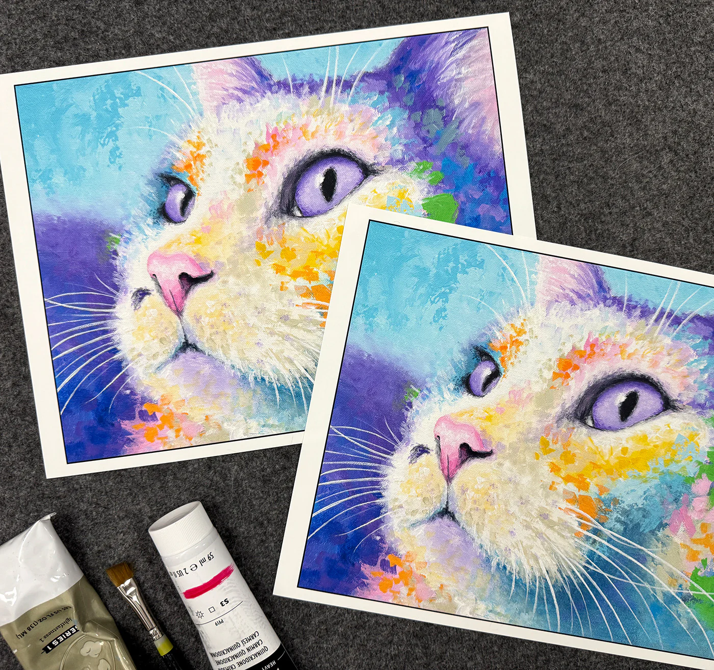 Cat Art Print - His Loving Eyes - Image 3