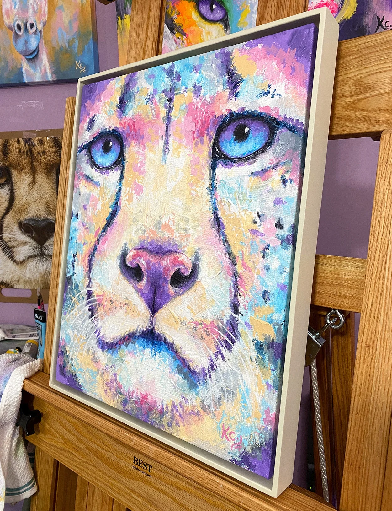 Cheetah Painting - 18x22" - Image 4