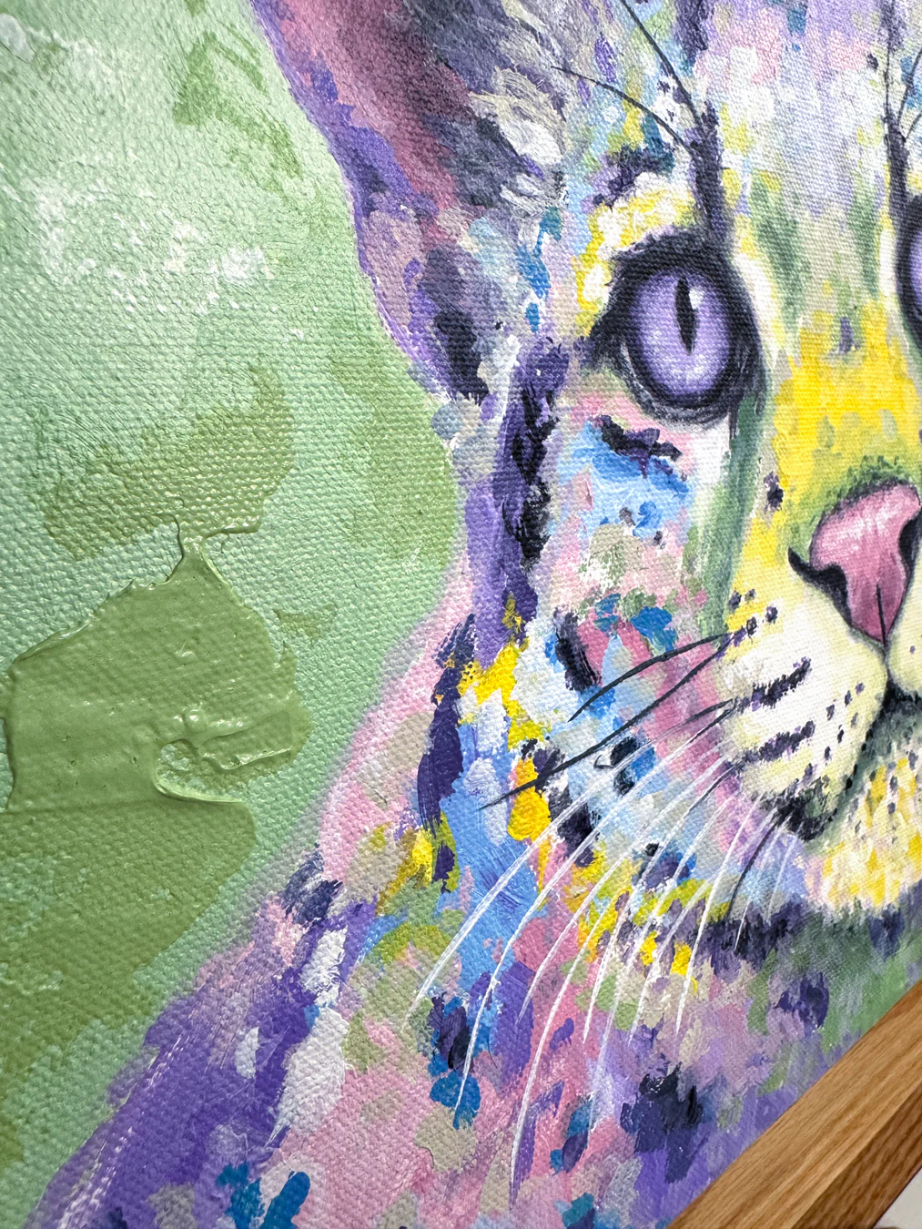 Clouded Leopard Painting - 11x14" - Image 5
