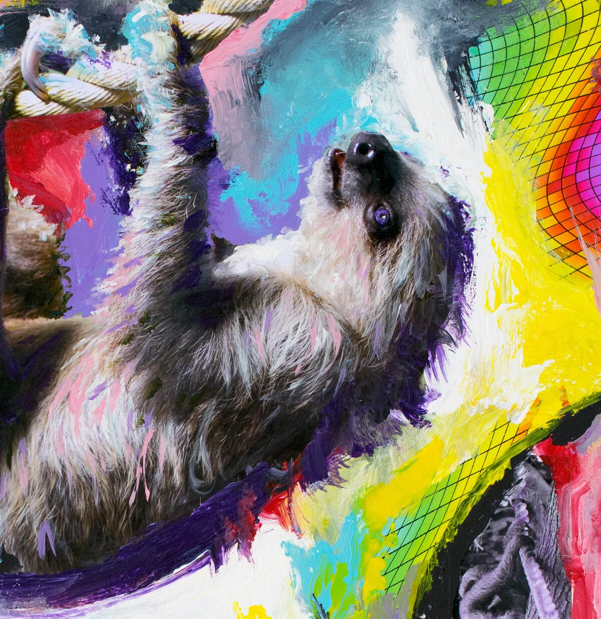 Cosmic Dance of the Inner Sloth Painting - 24x30" - Image 3