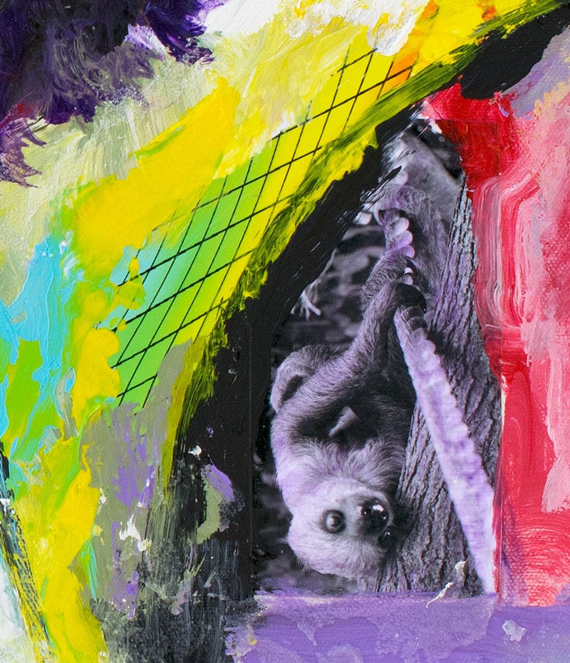 Cosmic Dance of the Inner Sloth Painting - 24x30" - Image 6