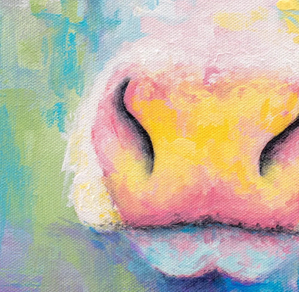 Cow Art Print - Spring Cow - Image 3