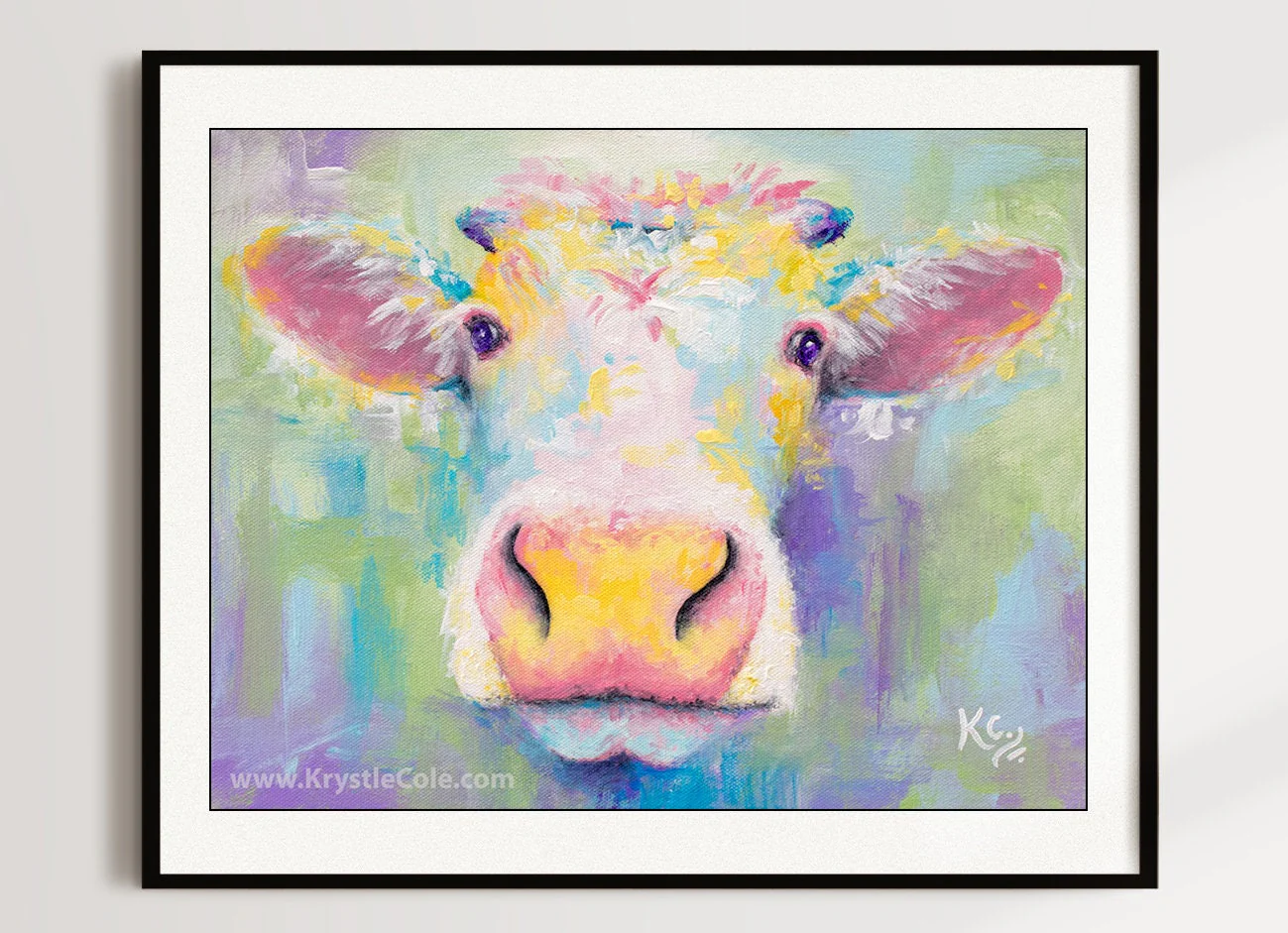 Cow Art Print - Spring Cow - Image 5