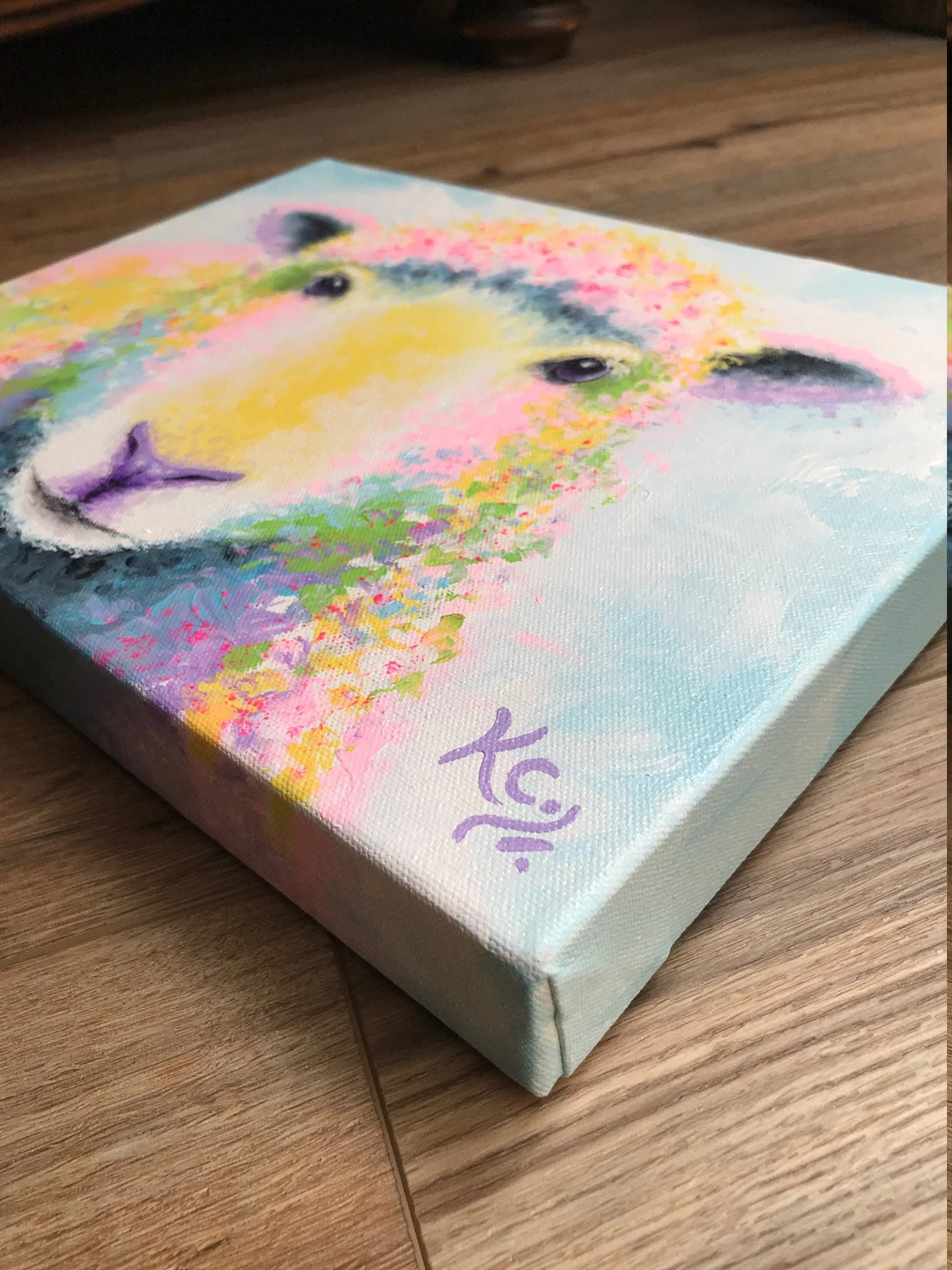 Sheep Painting "Ewe" - 11x14" - Image 6