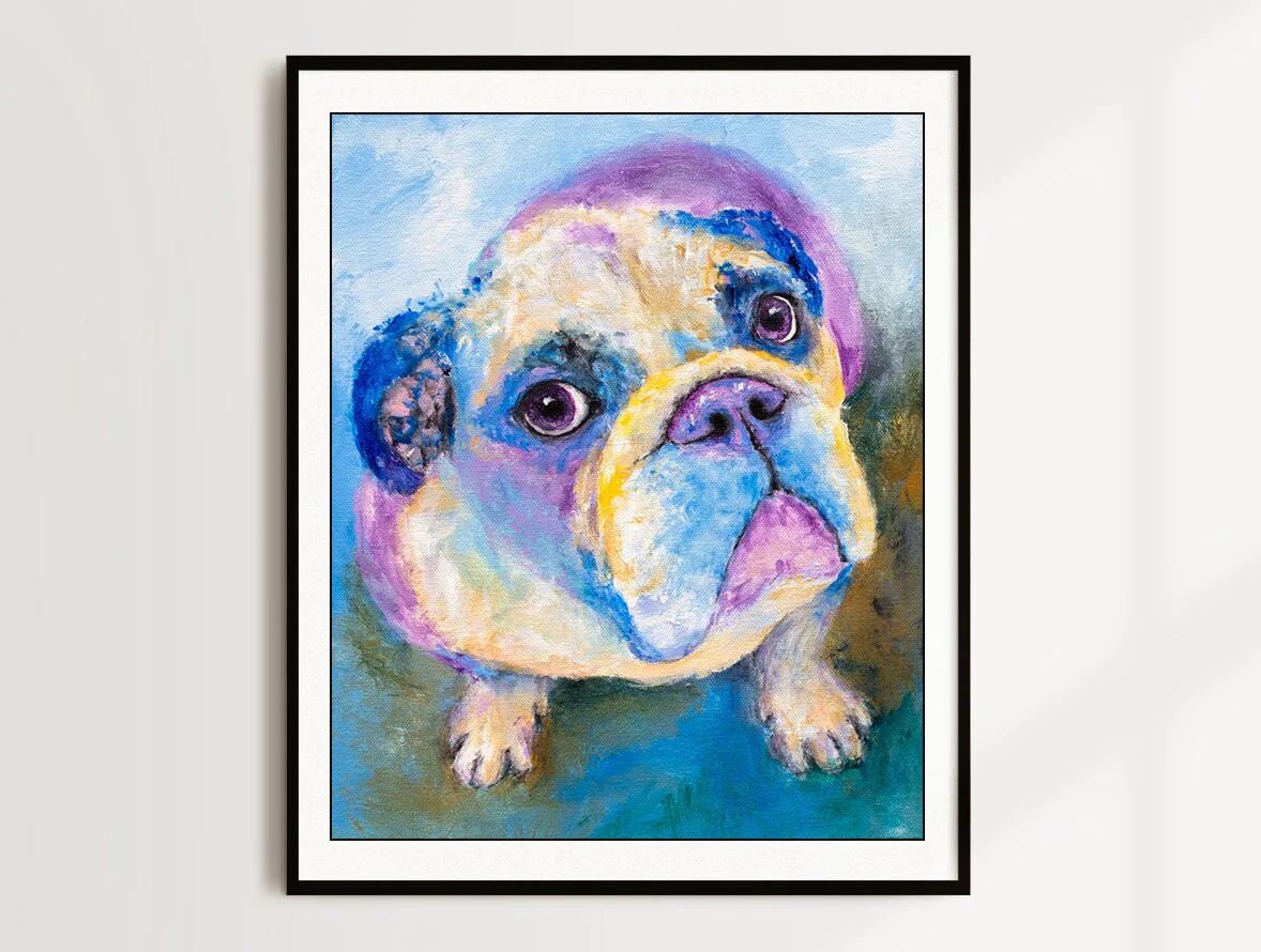 English Bulldog Art Print - Jude - Image 3