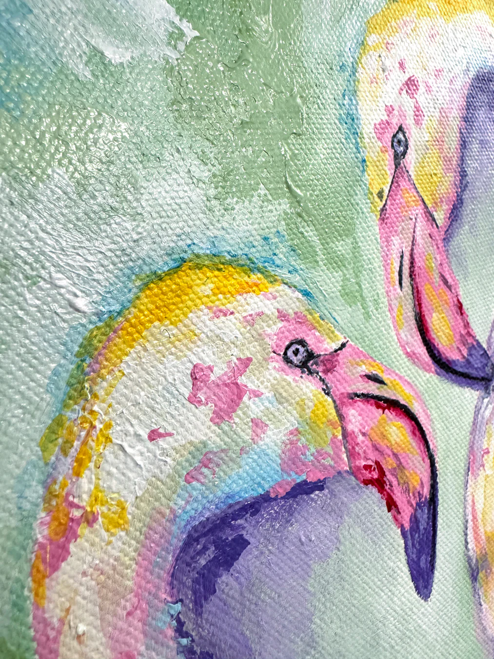 Flamingo Vibes Painting - 11x14" - Image 6