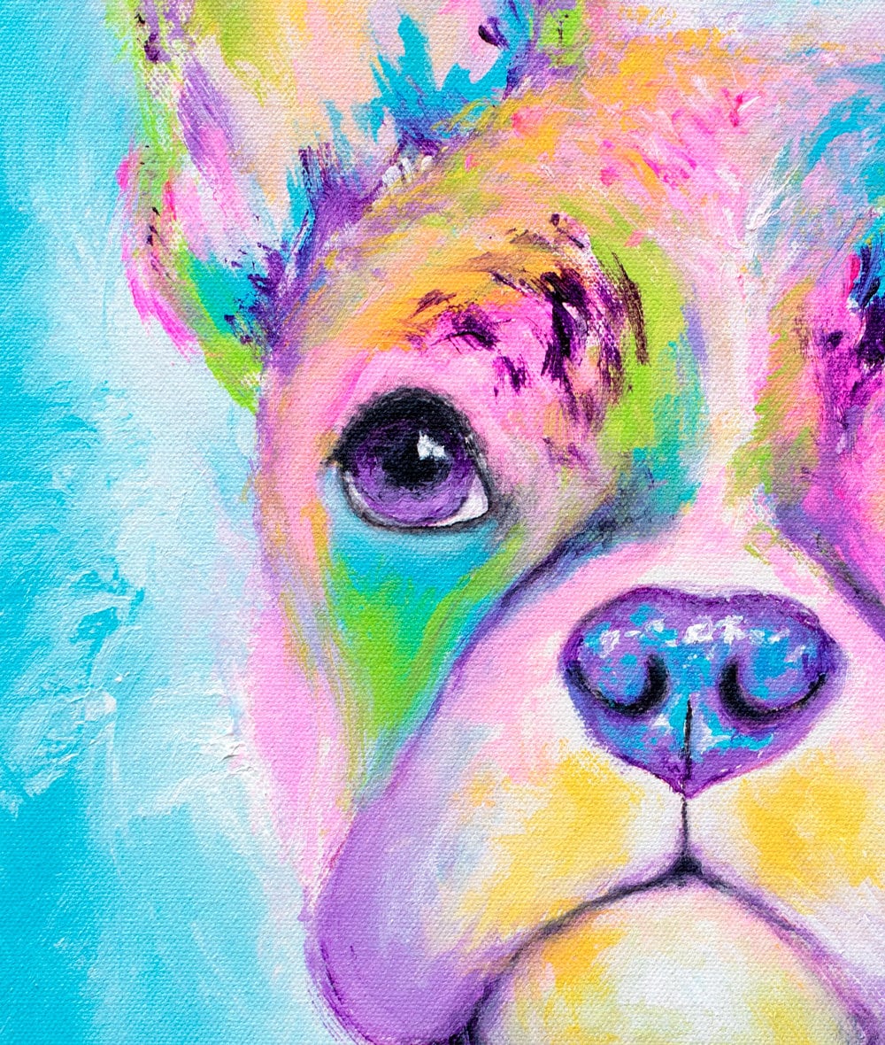 Rainbow French Bulldog Frenchie Art Print - Image 2
