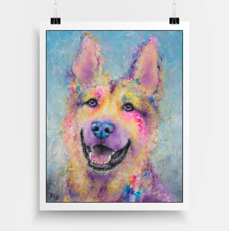 German Shepherd Art Print - Image 4