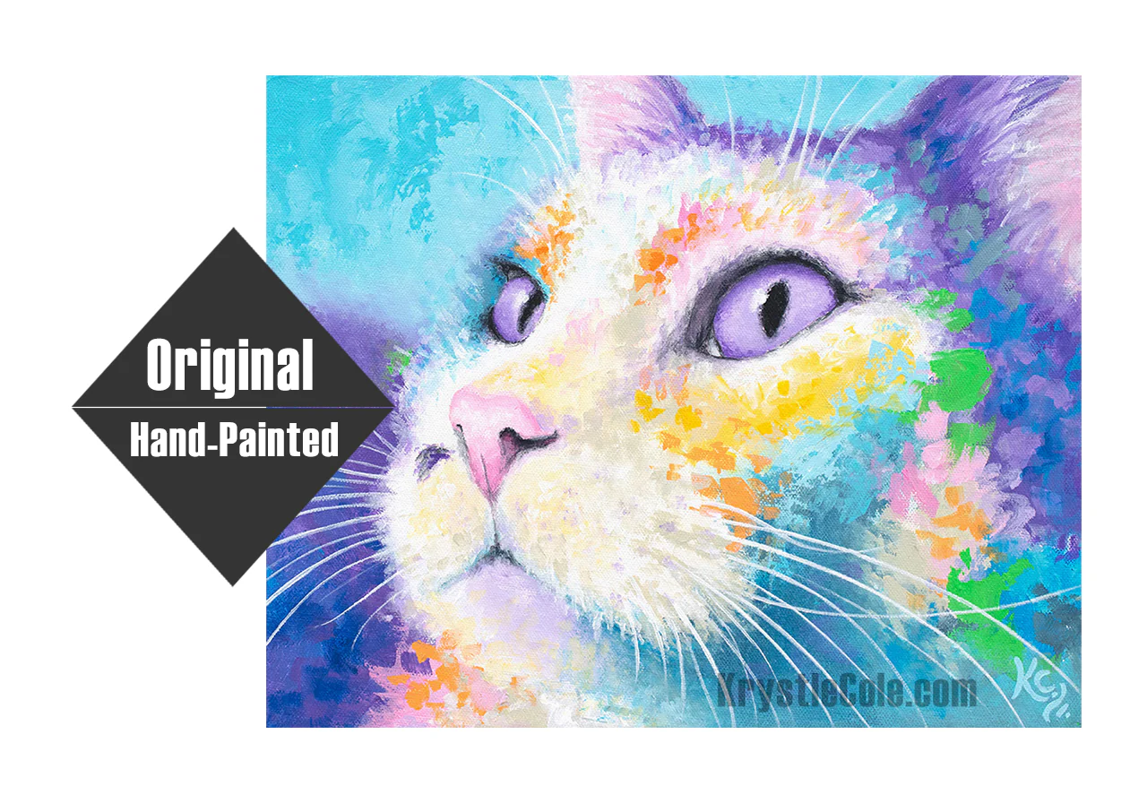 His Loving Eyes Cat Painting - 11x14"