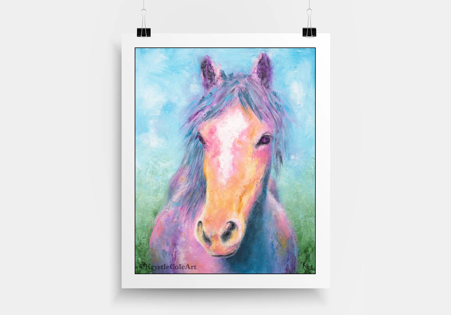 Rainbow Horse Art Print - Image 3