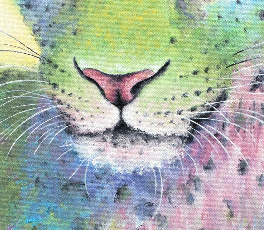 Amur Leopard Art Print - Emerald - Image 4