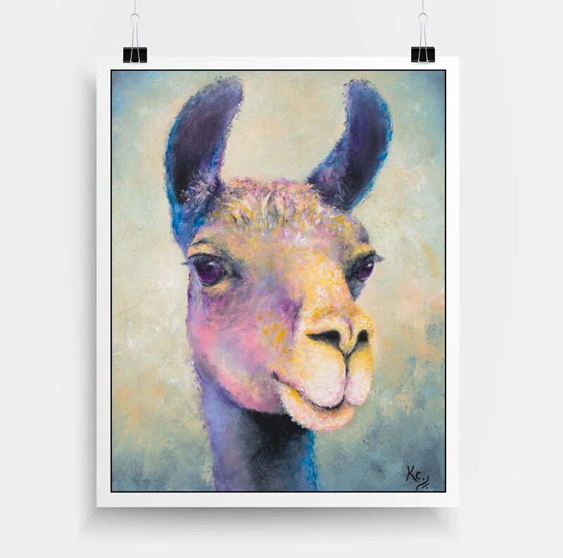 Llama Art Print - Gertie - Image 4