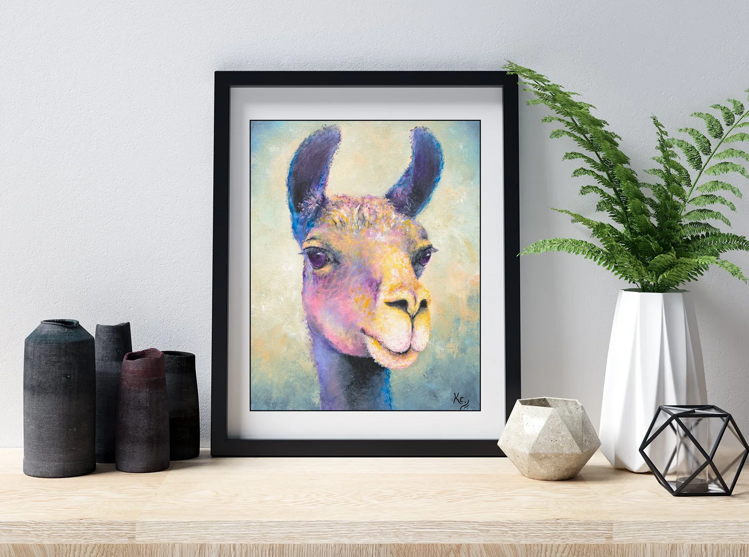 Llama Art Print - Gertie - Image 5