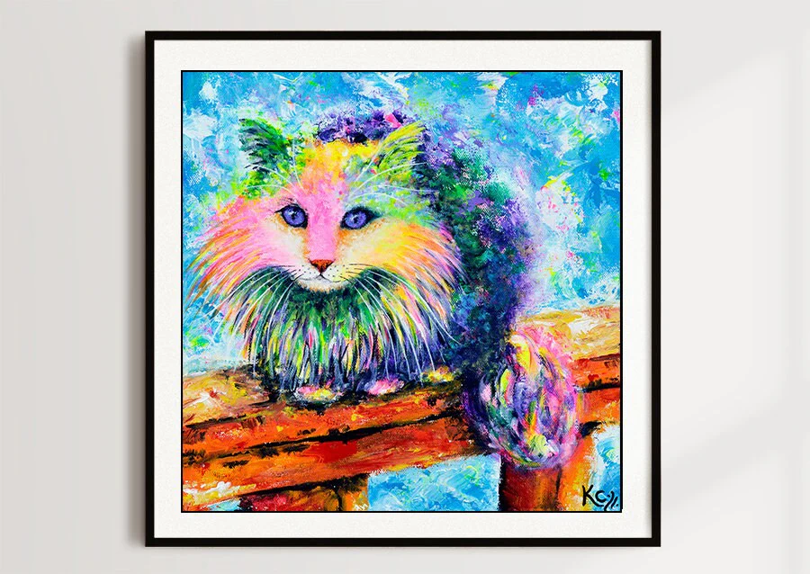 Long-haired Cat Print - Cali - Image 2