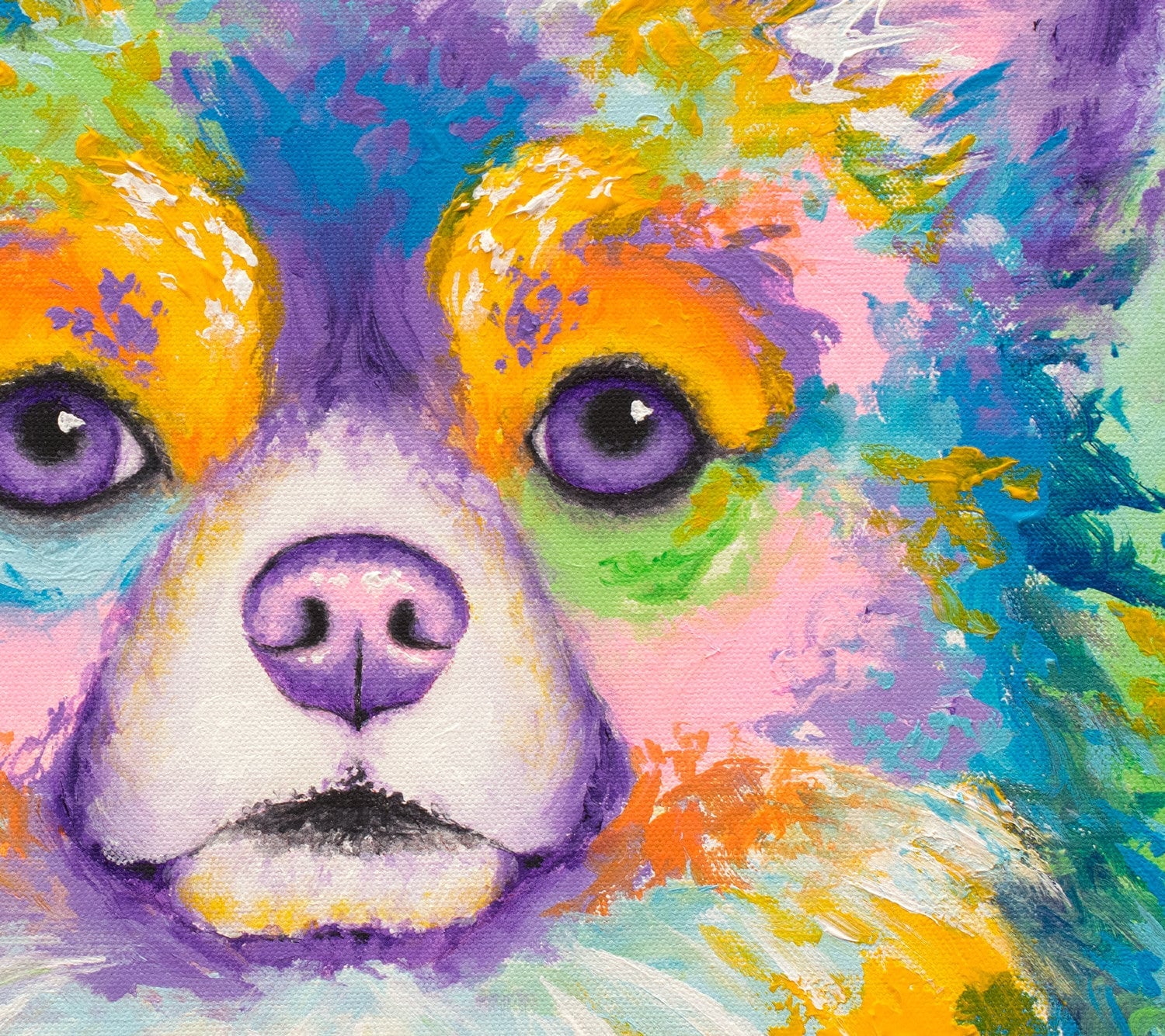 Long-Haired Chihuahua Painting - 16x20" - Image 3