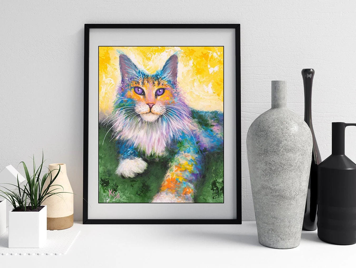 Maine Coon Cat Art Print - Image 3