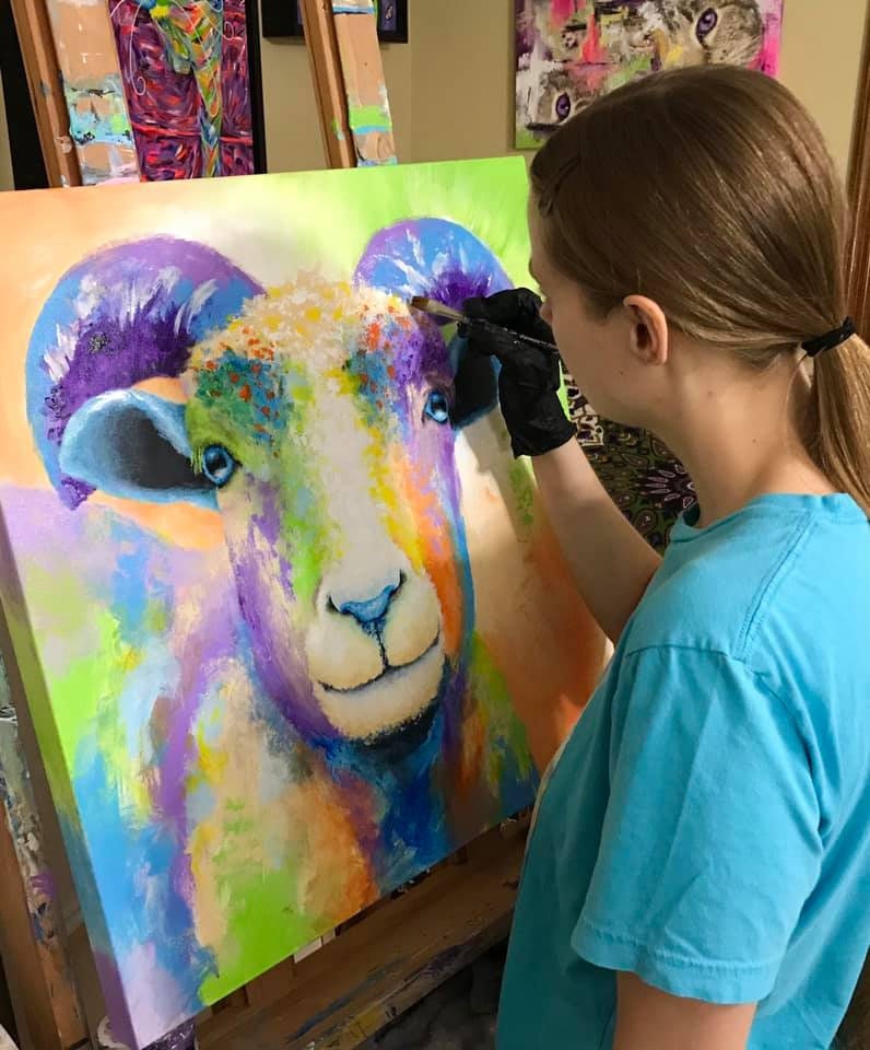 Sheep Art Print - Rainbow Ram - Image 5