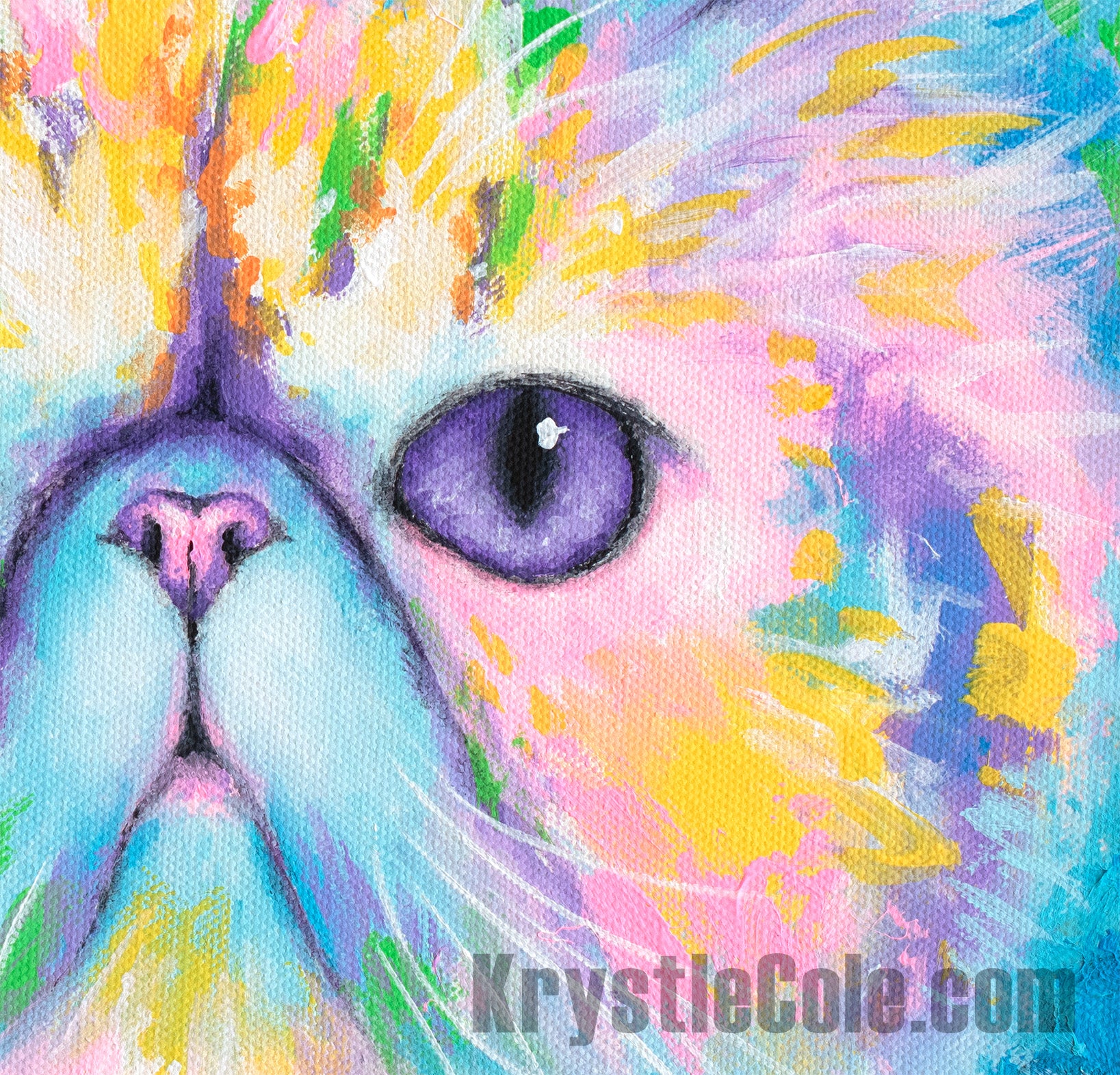 Persian Cat Painting - 11x14" - Image 3