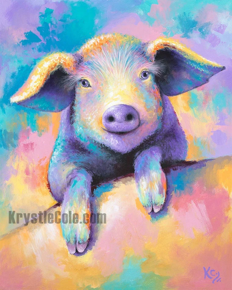 Pig Art Print - Radiant Pig