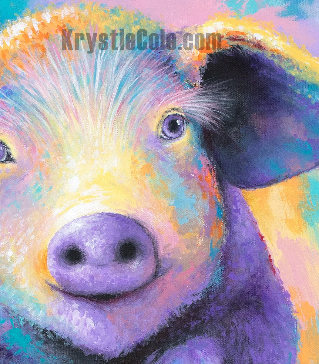 Pig Art Print - Radiant Pig - Image 2