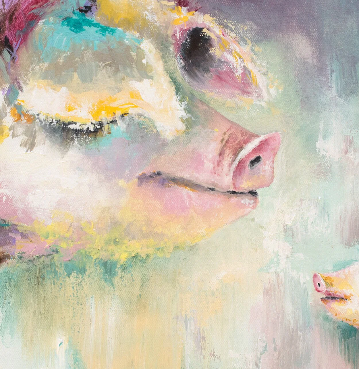Pig Art Print - Kindred Old Spots - Image 3