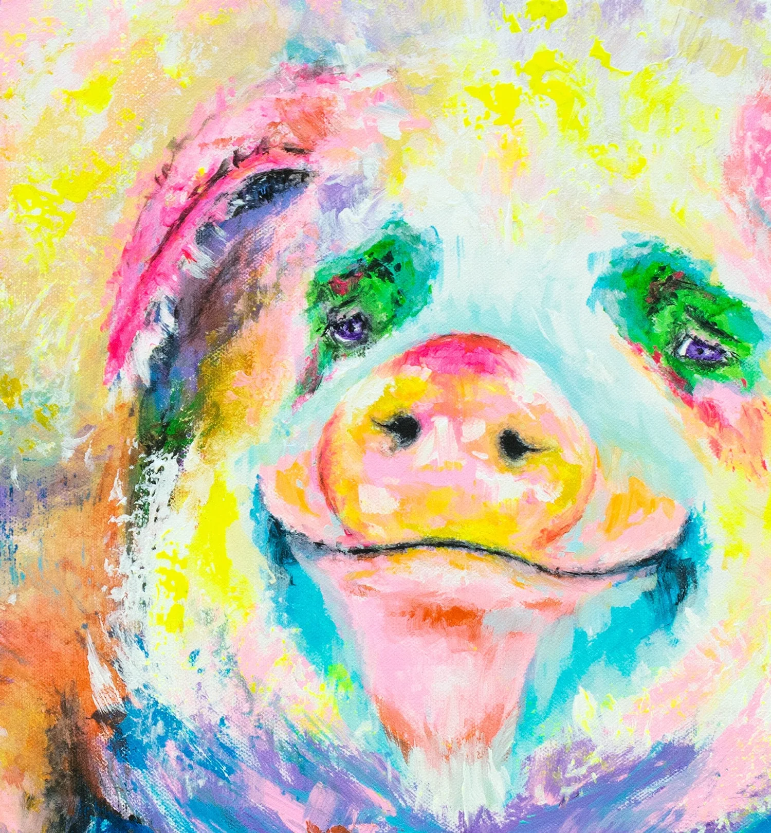 Pig Painting - Hog Wild- 24x30" - Image 3
