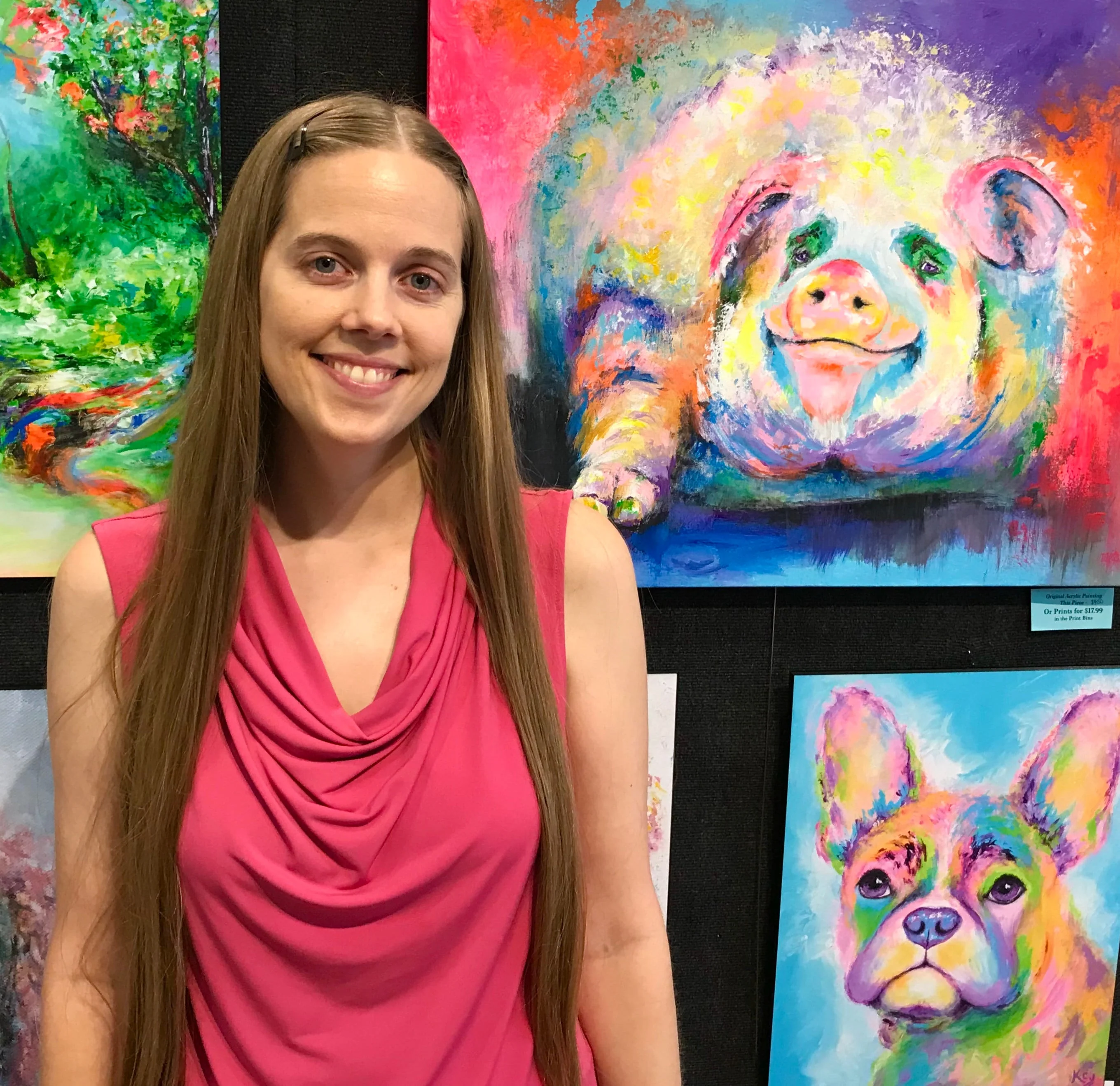 Pig Painting - Hog Wild- 24x30" - Image 4