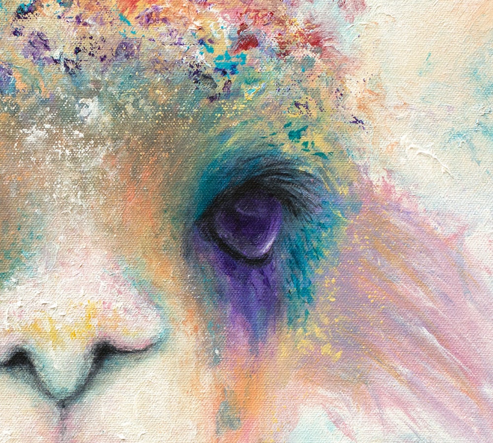 Llama Art Print - Alpaca Pixie - Image 3