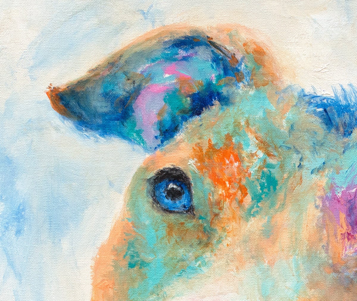 Pit Bull Painting - 24x24" - Image 3