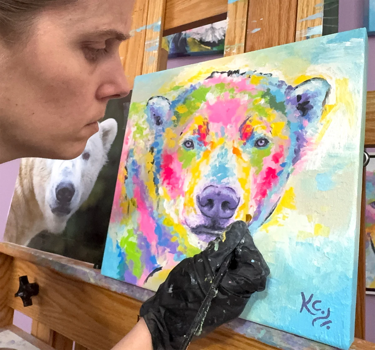 Polar Bear Art Print - Image 3