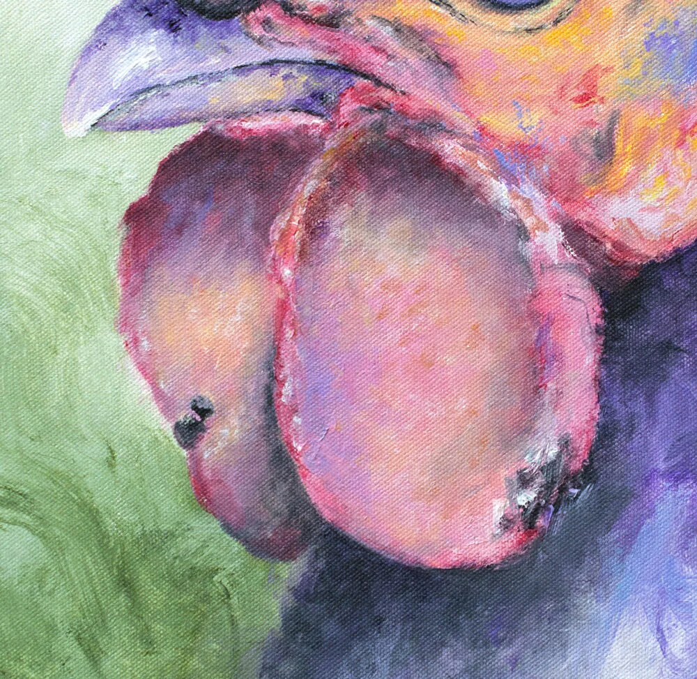 Purple Chicken Art Print - Image 3