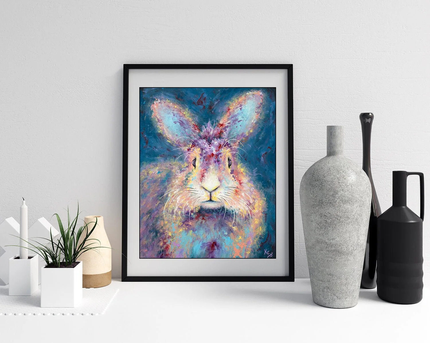 Longhaired Rabbit Art Print - Image 6