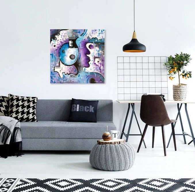 Reality Charade Painting - 24x24" - Image 4