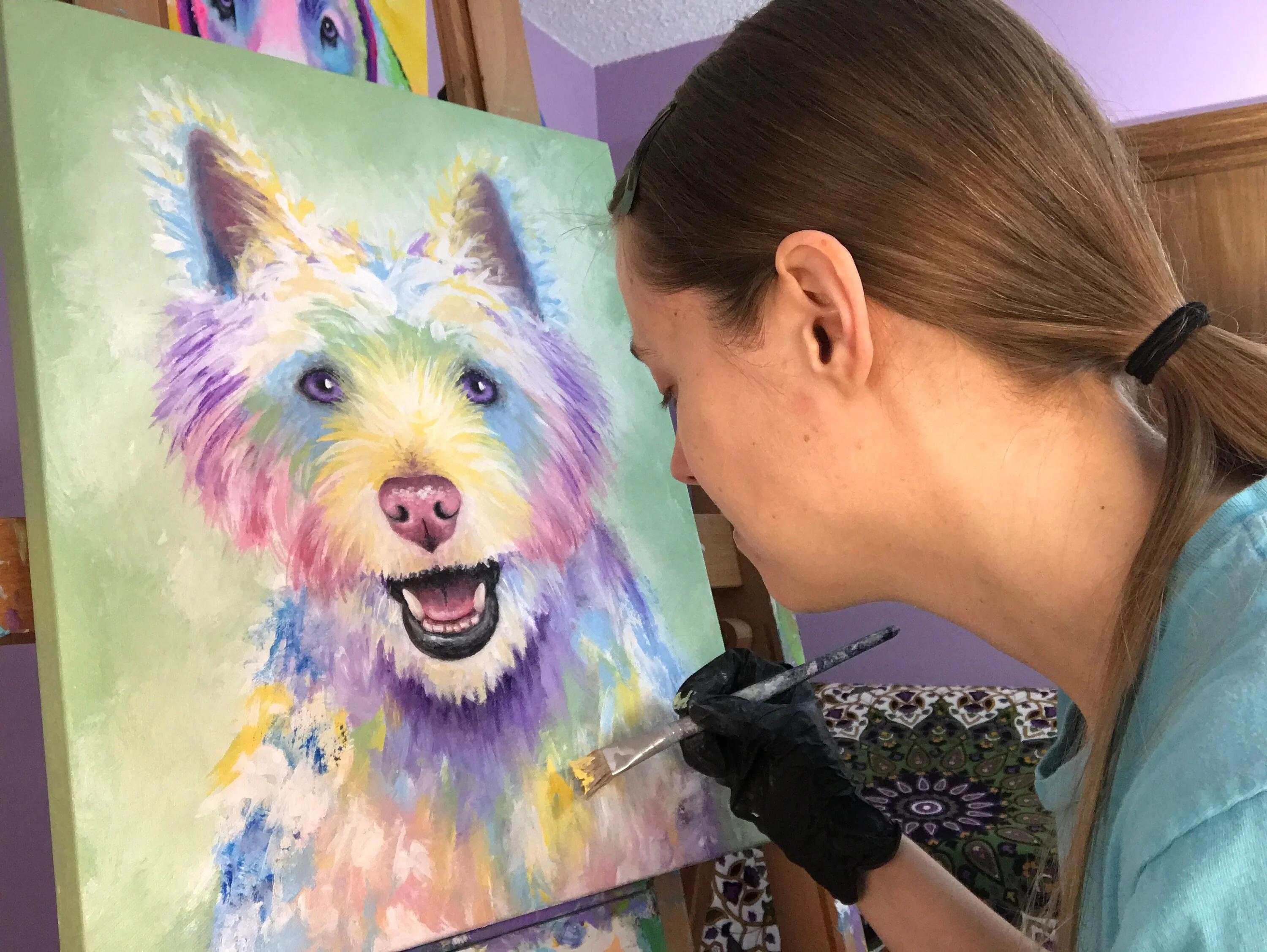 Westie / West Highland Terrier Dog Painting - 16x20" - Image 4