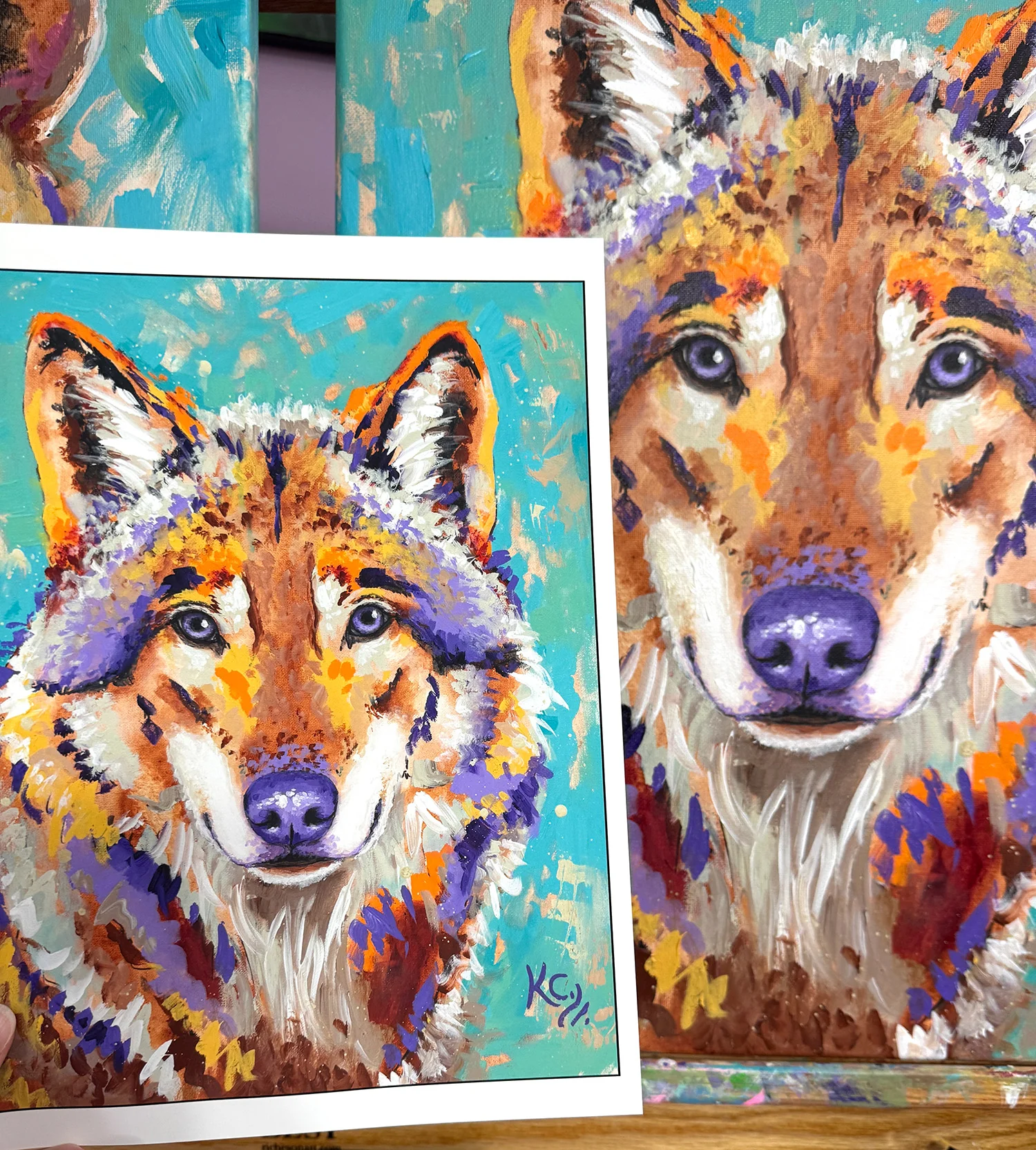 Wolf Art Print - In the Wolf’s Quiet Stare - Image 3