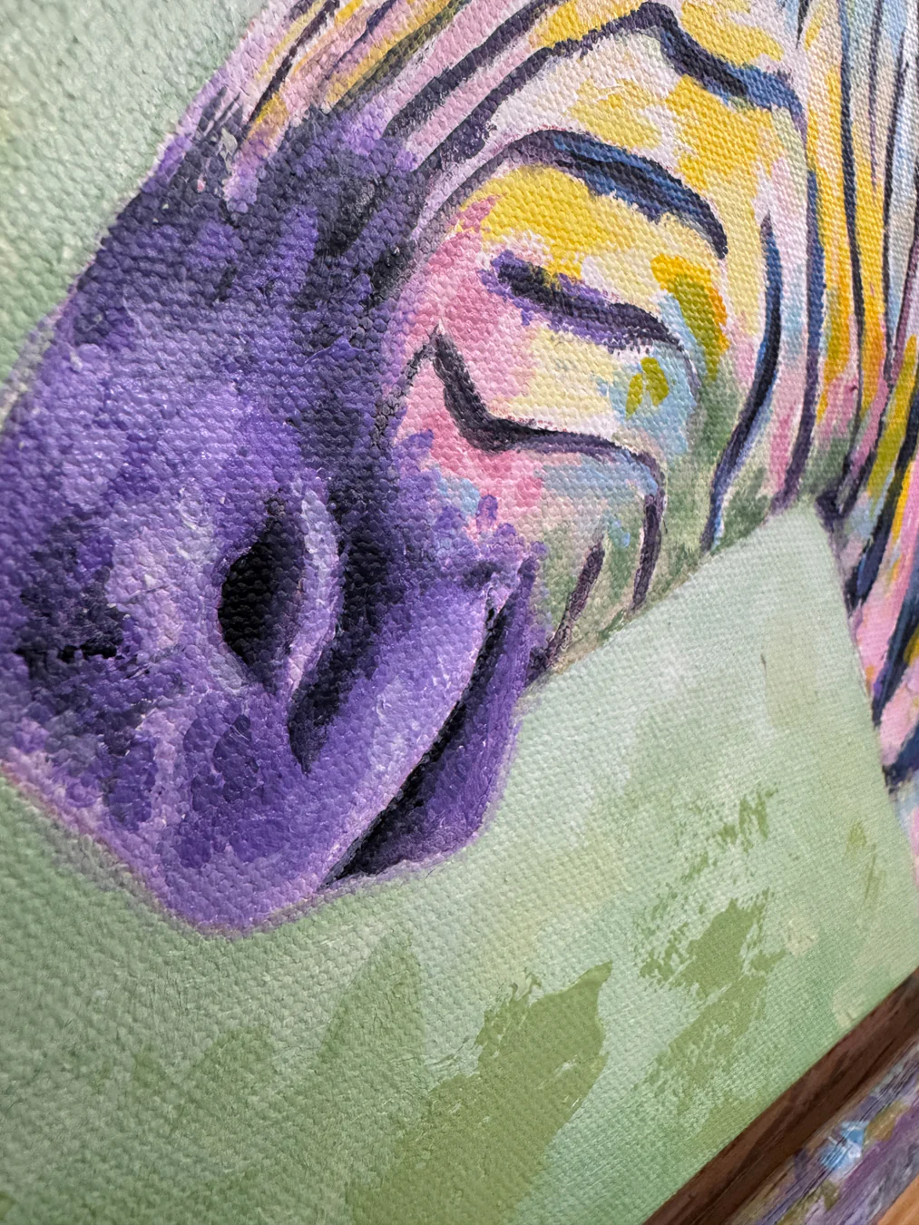 Zebra Love Painting - 11x14" - Image 6