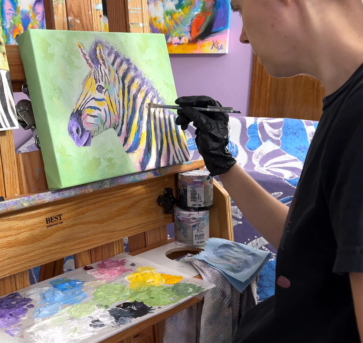 Zebra Love Art Print - Image 3
